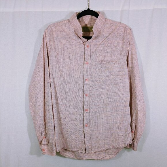 Comstock & Co. Cotton Pink Patterned Button Down Top Size Medium - Picture 1 of 4